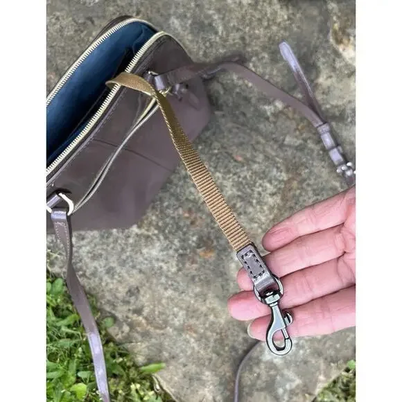 Dooney & Bourke Trixie Patent Leather Crossbody Purse Bag Mink - Picture 8 of 8